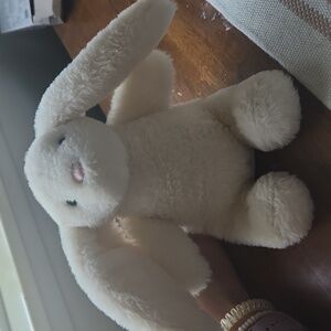 A white rabbit plush